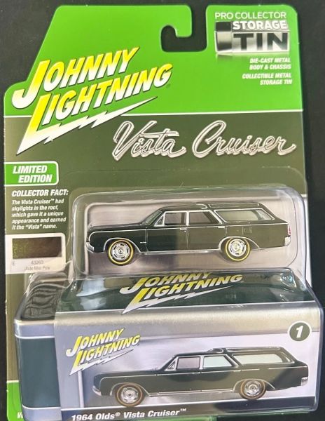 JLCT016B-A - OLDS Vista Cruiser 1964 Green from the COLLECTOR TINS series 2025 in blister pack - 1