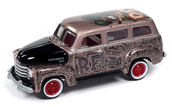 JLPC014-A - 1950 Chevrolet Suburban Rat Fink from the Pop Culture series, still in its original packaging. - 1