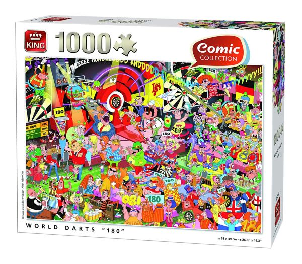 KING05547 - 1000 Piece Jigsaw Puzzle World 180 Darts - 1