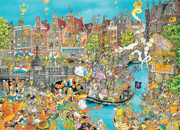 KING5132 - Queen's Day Amsterdam 1000 Piece Jigsaw Puzzle - 1