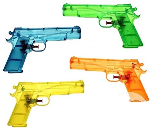 LPAI5404 - Transparent water pistol (random color) - 20 cm - 1
