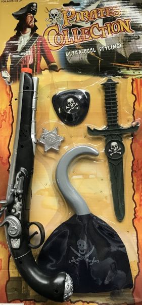 LPE50242A - Pirate kit with rifle, hook, dagger and accessories - 1
