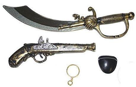 LPE50338 - Pirate kit with saber, buccaneer and accessories - 1