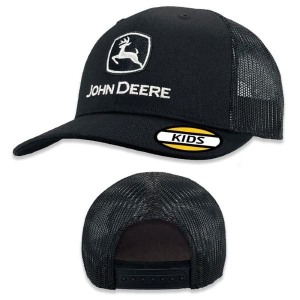 JA5308-3345-BK - JOHN DEERE Black Cap with Mesh Back - 1