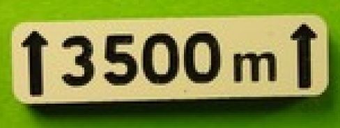 MCD-029 - Signage sign Over 3500m - In kit form - 1