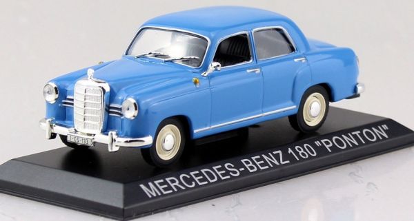 MAGLCMBPONTON - MERCEDES BENZ 180 Ponton 4-door saloon 1954 blue sold in blister pack - 1