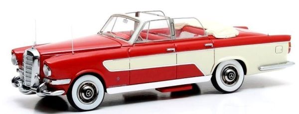 MTX41302-021 - GHIA MB 300C Allungata convertible 1956 red and white - 1