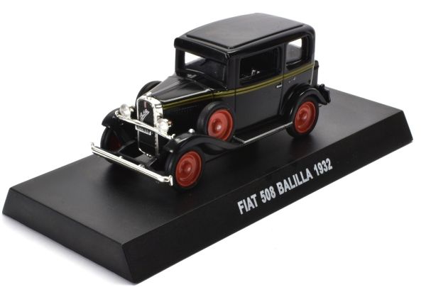 NET0004 - FIAT 508 Balilla 1932 black rims red - 1