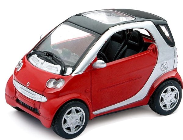 NEW19213E - SMART Fortwo red with black roof - 1