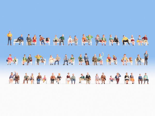 NOC16071 - Mega economy figures set 60 sitting people sold not bench - 1