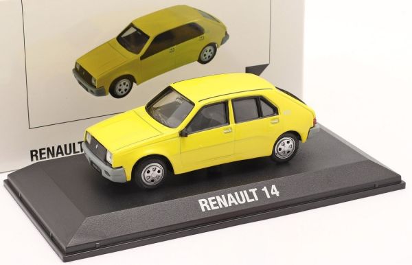 NOREV75930 - RENAULT R14 1976 GTL phase I yellow box manufacturer - 1