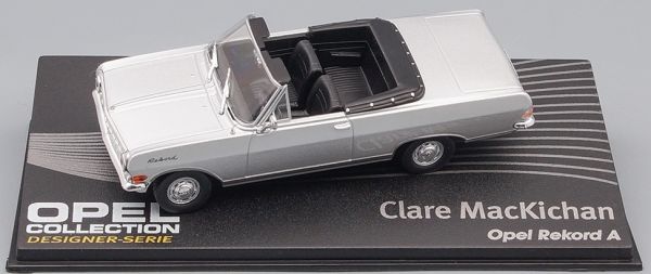 MAGOPE122 - OPEL Rekord A gray open convertible from designer Clare Mackichan - 1