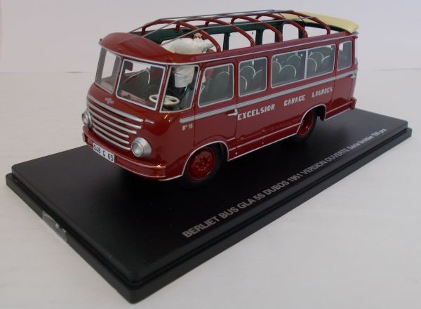 PER326 - Bus BERLIET GLA 5S Dubos 1951 N°18 Excelsior Garage Lourdes version découvert limited to 150 copies - 1