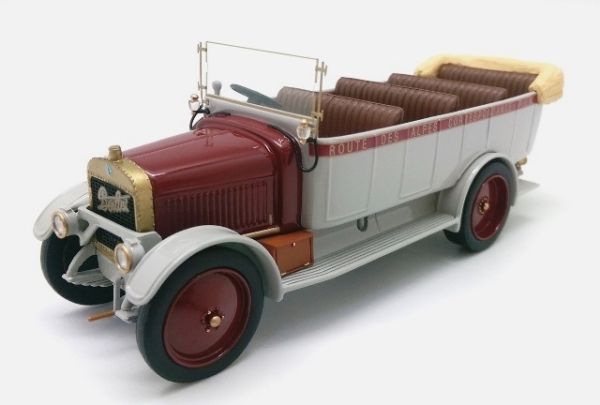 PER320 - BERLIET Type 1 Route des Alpes 1921 gray and burgundy - 1