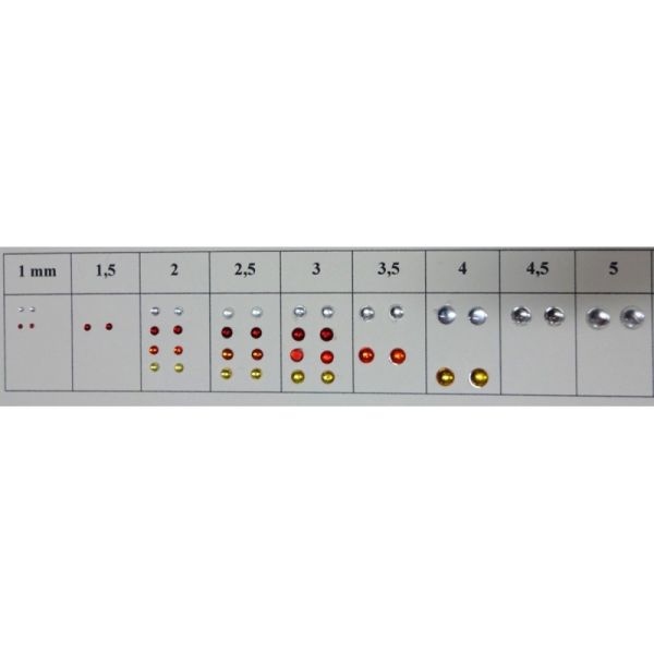 ART04355O - 2 orange round lights 3.5 mm - 1