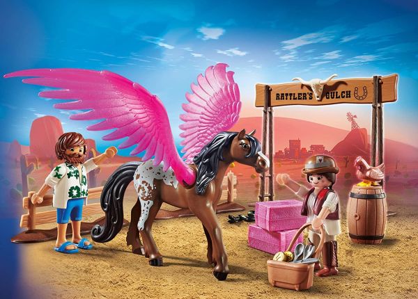 PLAY70074 - Playmobil The Movie Marla and Del with Winged Horse - 1