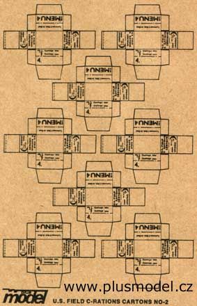 PLS010 - 20 miniature boxes of the US army to assemble for diorama dimensions of a box 0.8 x 0.6 x 0.5 cm - 1
