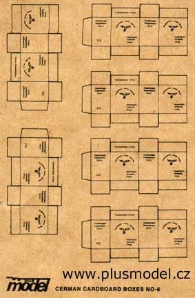 PLS014 - Model reduced of 6 german boxes dimensions 1,5 x 1 x 1,4 cm not build - 1