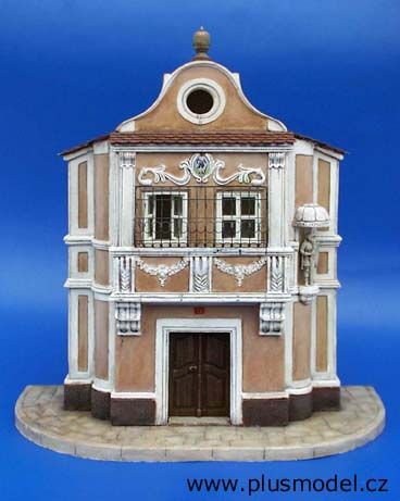PLS017 - Model reduced of civic house facing dimensions 22 x 5 cm with accessories not paint not build - 1