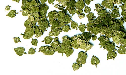 PLS254 - Box of model reduced leaves linden 4mm for diorama - 1