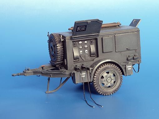 PLS259 - German heavy generator SD AH 24 model reduced not assembled not paint for diorama - 1