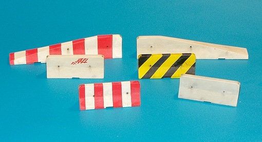 PLS4043 - 6 miniature safety barriers to paint for diorama 4 small of 4 cm and 2 long of 8 cm - 1