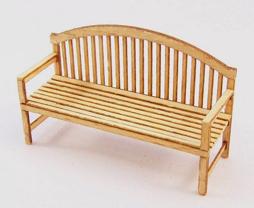 PLS427 - Model reduced of garden bench not build not paint for diorama - 1