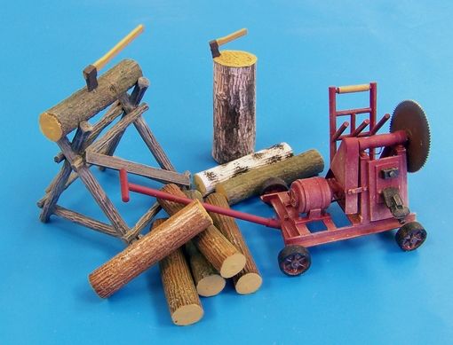 PLS436 - Model reduced of circular saw with tools not paint not build for diorama - 1