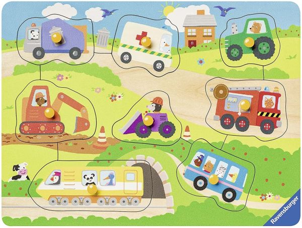 RAV036844 - Wooden puzzle - My preferred vehicles - 1