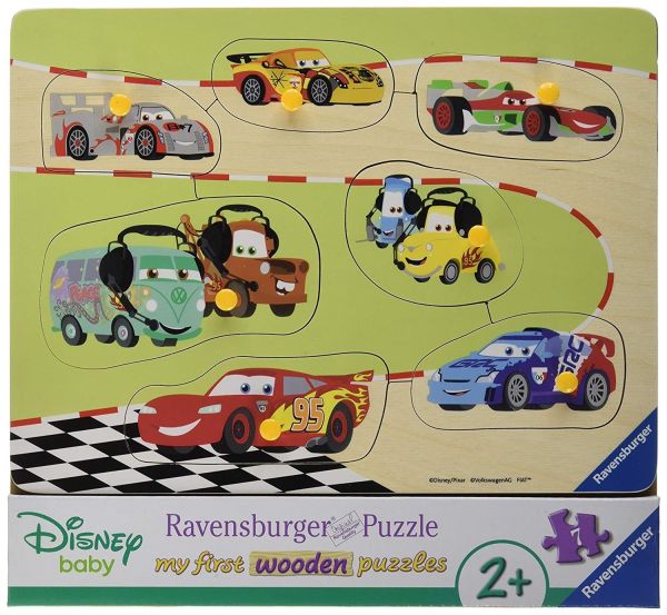 RAV036868 - Wood Puzzle - 9 Pieces - Disney Babies - CARS and his friends - 24 x 21 cm - 1