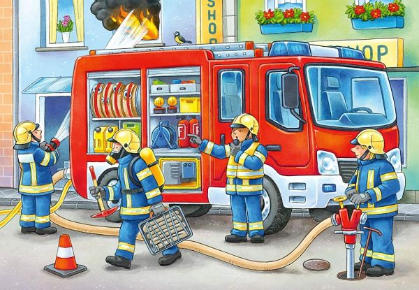 RAV056132 - Puzzle - 12 pieces - The Firemen - 19 x 19 cm - 1