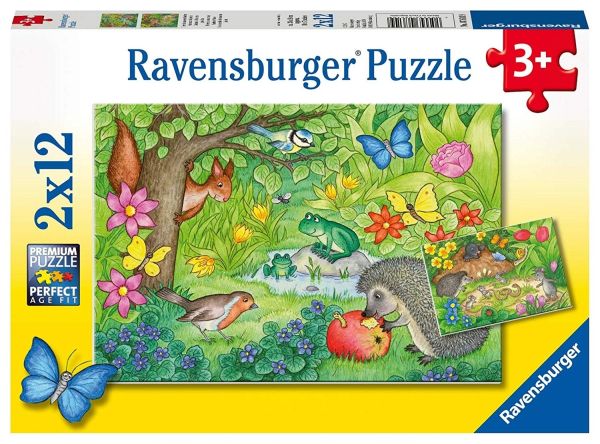 RAV076109 - 2 Puzzles - 12 Pieces - The Animals of the Garden - 1