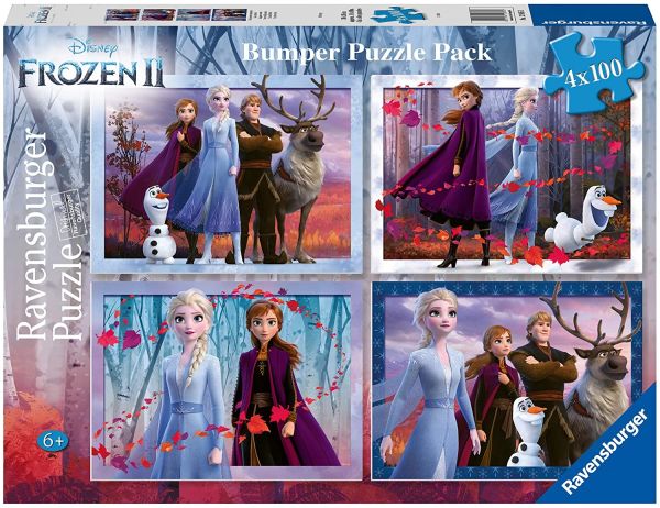 RAV12885 - 4 Puzzles 100 Pieces - QUEEN OF SNOW - 1
