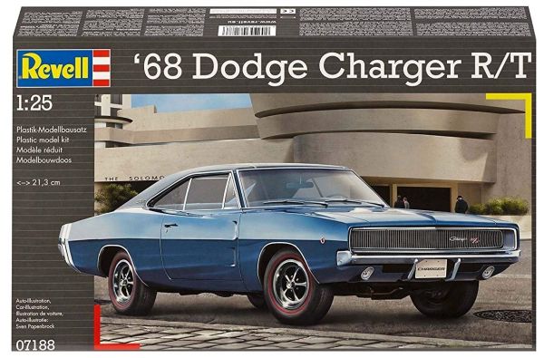 REV07188 - DODGE Charger R/T 1968 model to be assembled and painted glue and paint not included - 1