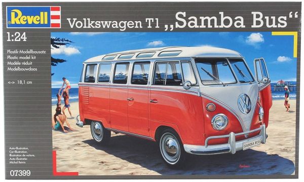 REV07399 - VOLKSWAGEN T1 Samba Bus model to mount and paint paint and glue not inclued - 1