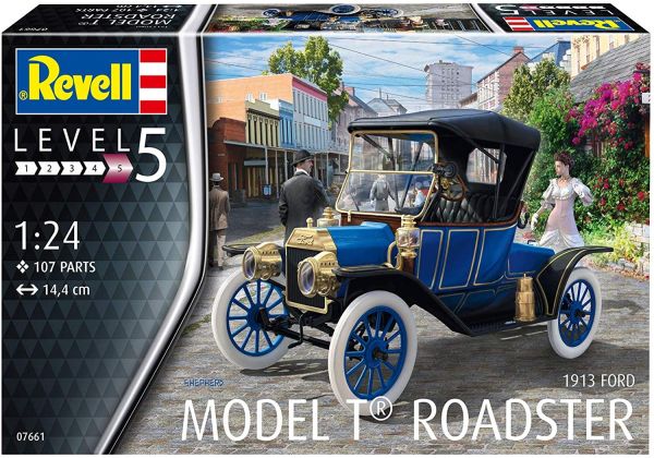 REV07661 - FORD Model T Roadster 1913 Model to assemble and paint, paint and glue not included - 1