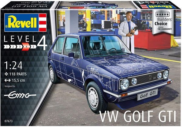 REV07673 - VOLKSWAGEN Golf GTI Builders Choice model to assemble and paint paints and glue not included - 1