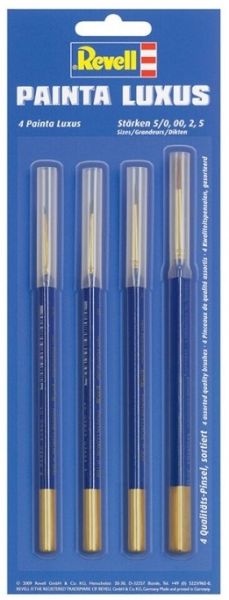 REV39629 - 4 top quality marten hair paintbrushes 5/0, 00, 2, 5 - 1
