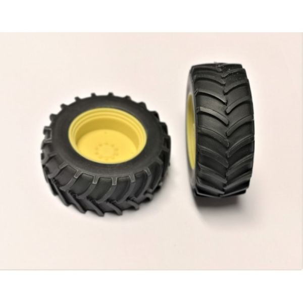 ART04272J - 2x Tractor rear wheel yellow 61mm - 1