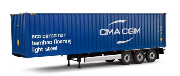 SOL2400507 - 3-Axle Container Trailer and CMA CGM Container - 1