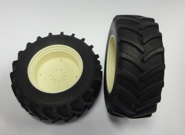 ART04272B - 2x Tractor rear wheel white 61mm - 1