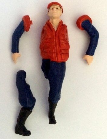 WM085ROUGE - Character climbing stairs Red - 1
