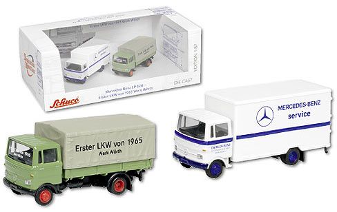 SCH22541 - 2 MERCEDES 4X2 Erster LKW with Mercedes benz service - 1