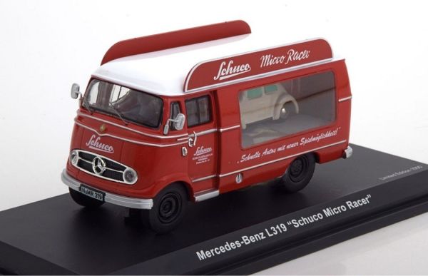 SCH5901 - MERCEDES BENZ L319 Promotion Car SCHUCO Micro racer with VOLKSWAGEN beatle Piccolo - 1