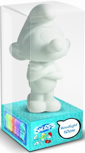 SCHTROU274039 - Smurf night light neutral face multicolored lighting height 10 cm item sold second-hand - 1