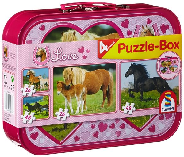 SCM55588 - 2 puzzles of 26 pieces and 2 puzzles of 48 pieces - HORSES - 1