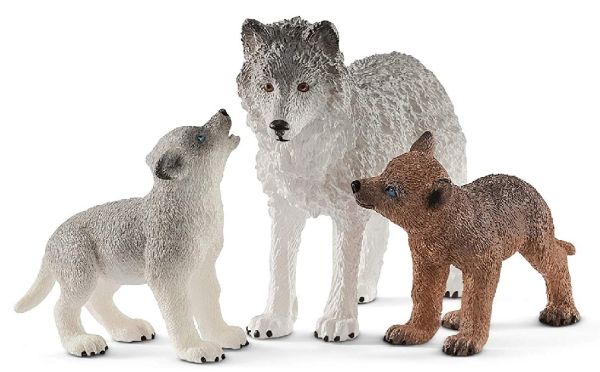 SHL42472 - Wolf mom with cubs - 1