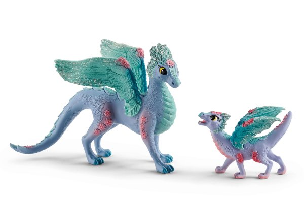 SHL70592 - Dragon with flowers mom and baby - 1