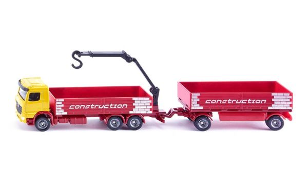 SIK1797 - MERCEDES 6x4 with loading crane and 2-axle trailer - 1
