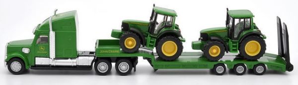 SIK1837 - Truck 6x4 with trailer Low loader with JOHN DEERE 6920 and 6820 Ech:1/87 - 1